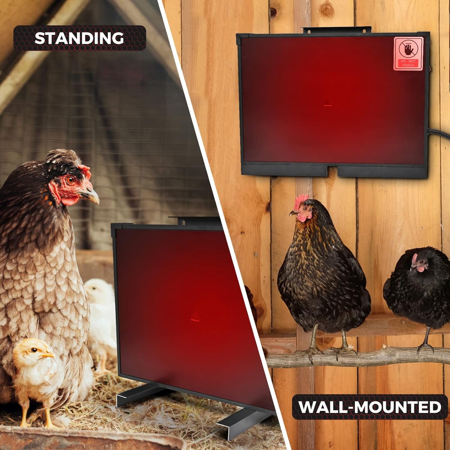 Chicken Coop Heater, Radiant Coop Heater Panel for Winter, Chicken Heater Heating Panel Chicken Coop Accessories, Heat Warmer for Chicks Dogs Cats Pets Animals