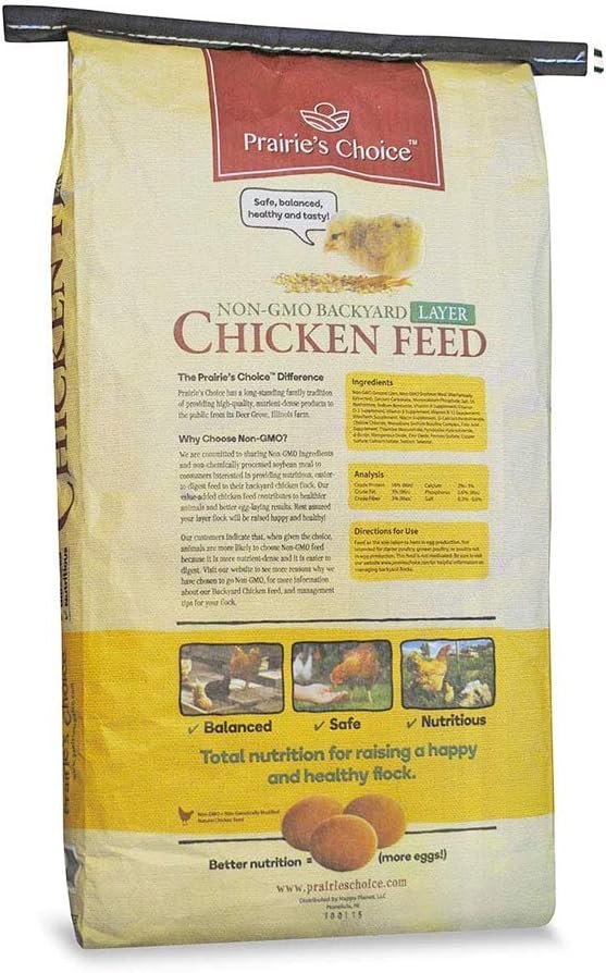 Prairies Choice Non-GMO Backyard Chicken Feed - Layer Formula, 25lbs