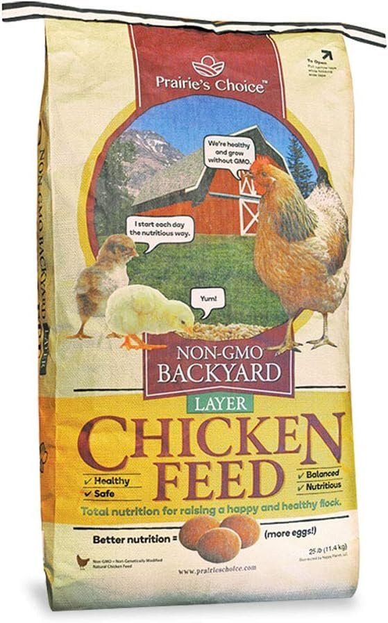 Prairies Choice Non-GMO Backyard Chicken Feed - Layer Formula, 25lbs