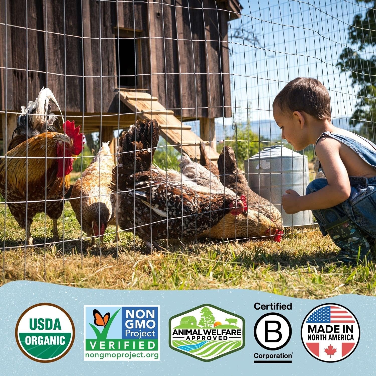 Scratch and Peck Feeds Naturally Free 18% Protein Organic Layer Feed for Chickens and Ducks - Non-GMO Project Verified, Soy Free and Corn Free - 40 lbs