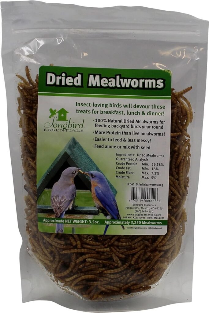songbird essentials dried mealworms for wild birds review