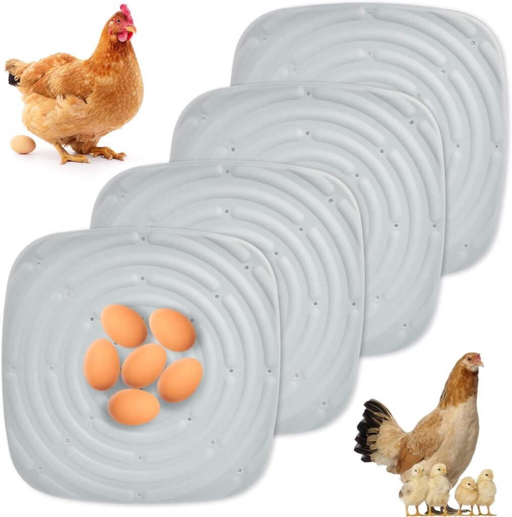 Yaofafa Chicken Nesting Pads,4 Pack Washable Nesting Box Pads for Chickens,Cuttable Reusable Chicken Coop Bedding,Breathable Rubber Sponge Buffer Anti-Fall Poultry Nest Box Pads for Laying Eggs