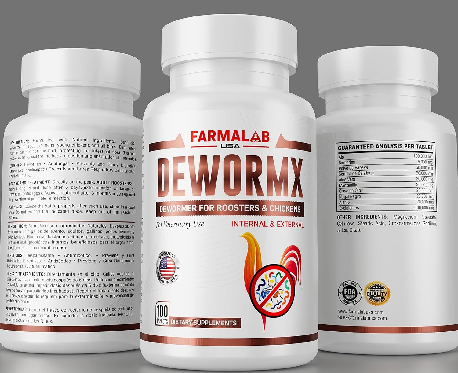 DEWORMX para Gallos Gallinas Pollos DEWORMX for Rooster Hens Chickens Gamefowl B12-5500 Gallomin B15 Energen b12-500 Supertron Gallo K Gallobiotic Vitrom