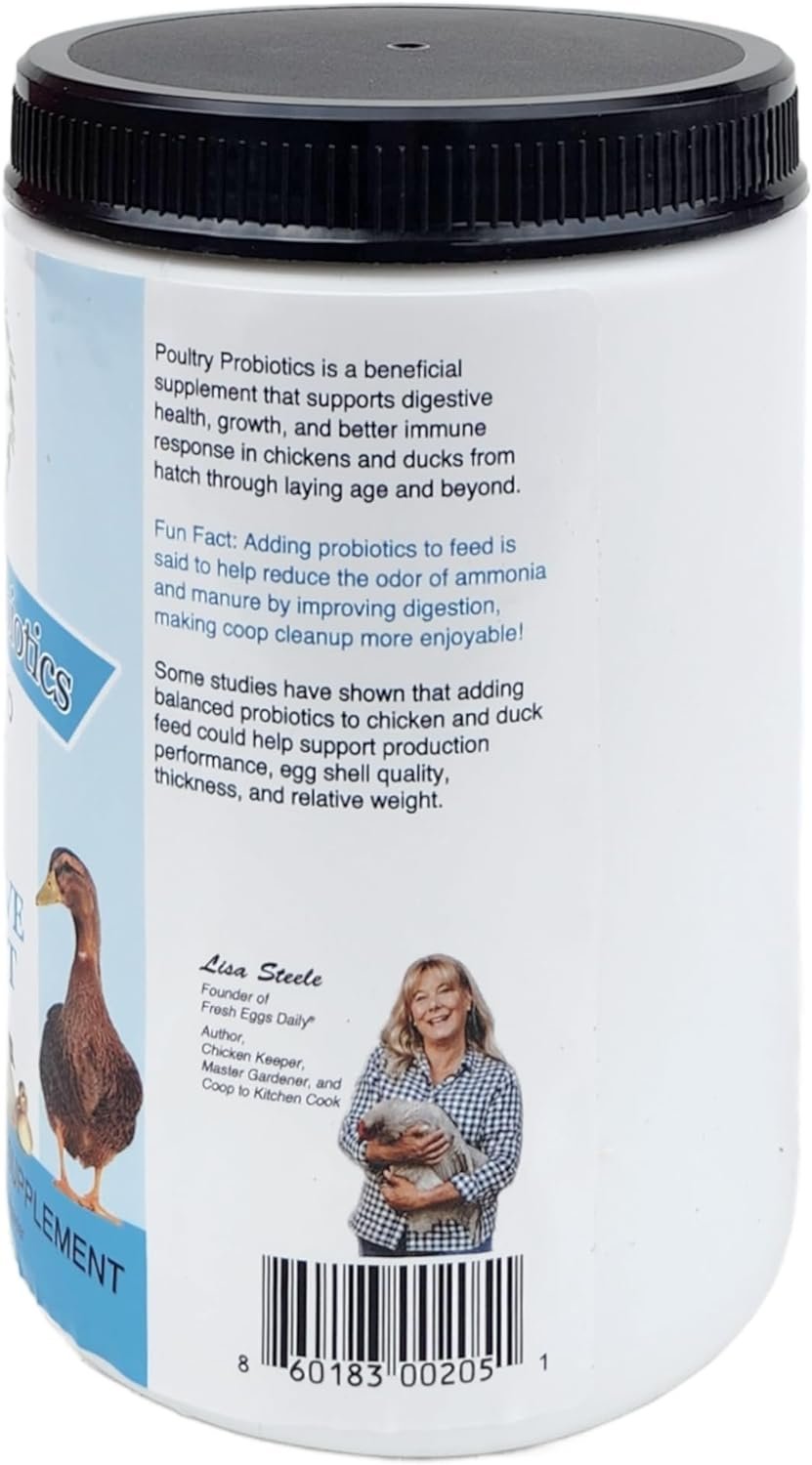 FRESH EGGS DAILY Poultry Probiotics Feed Supplement Vitamins for Backyard Chickens and Ducks 1LB