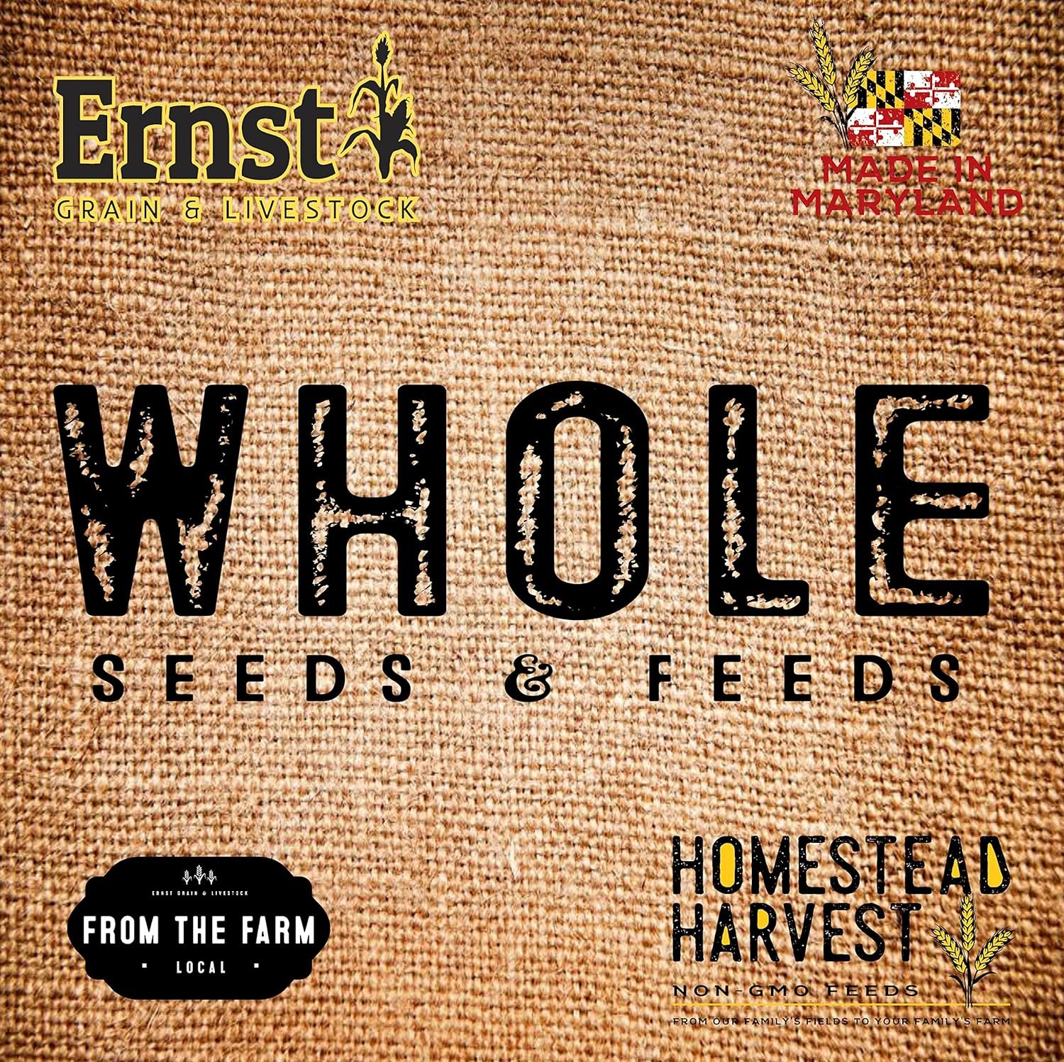 Homestead Harvest Ernst Grain Wildlife Feed, Non-GMO - Perfect Feed for Deer, Ducks, Squirrels, Turkeys, Rabbits, Geese, and More! (25 lb)