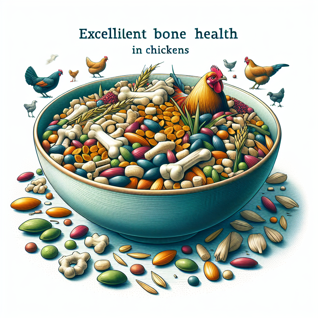 how can i ensure strong bone health in chickens through nutrition