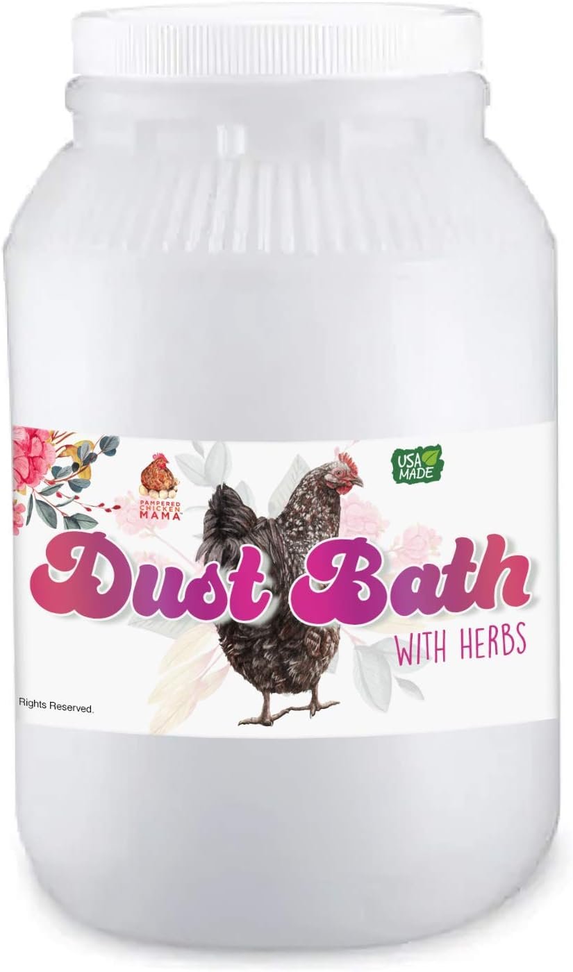 Pampered Chicken Mama Dust Bath with Non-GMO Herbs (5 pounds) - All Natural Poultry Supplies for Hens Who Love Bathing in Chicken Coops - (10 pounds)