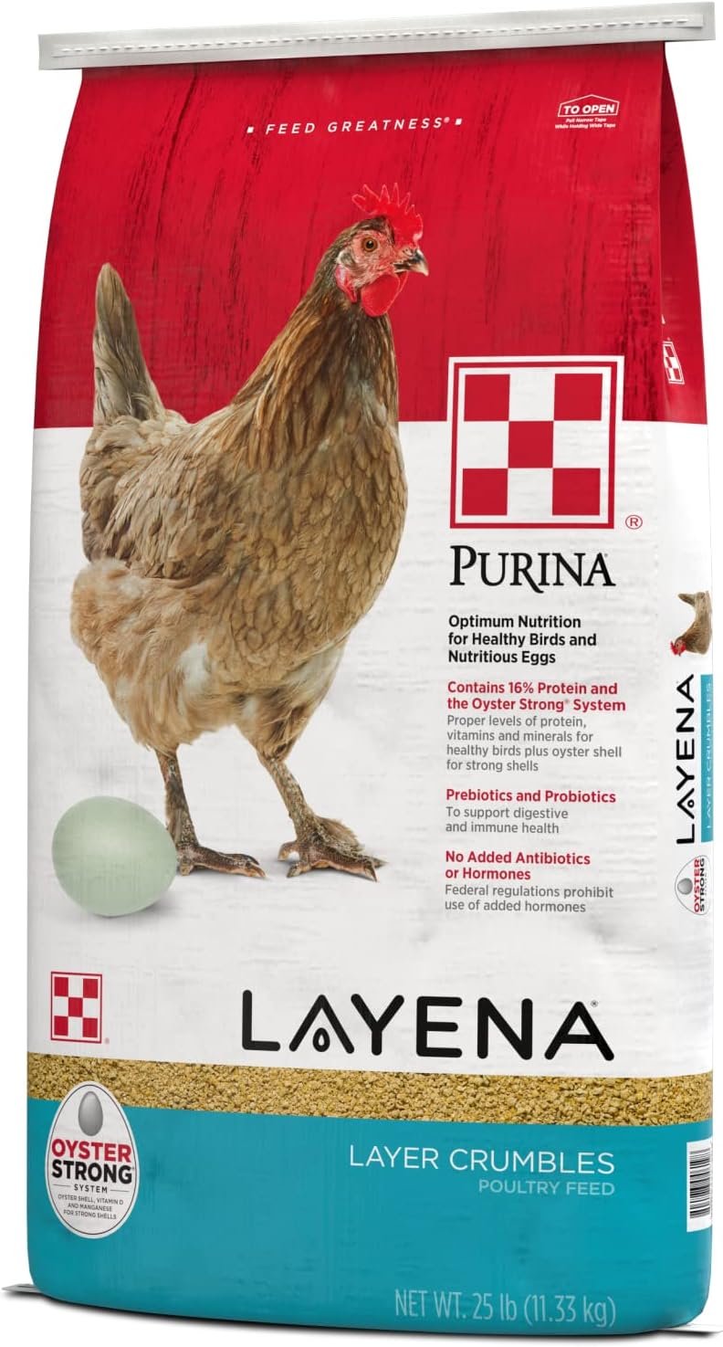 Purina Layena | Nutritionally Complete Layer Hen Feed Crumbles | 25 Pound (25 lb) Bag
