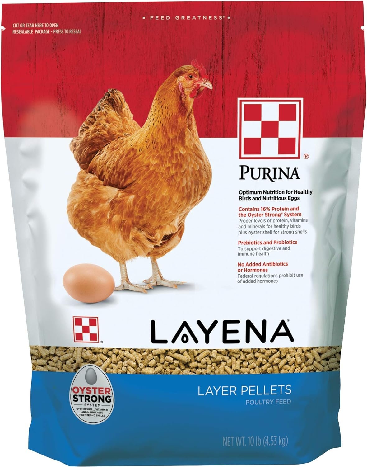 Purina Layena | Nutritionally Complete Layer Hen Feed Pellets | 10 Pound (10 lb) Bag