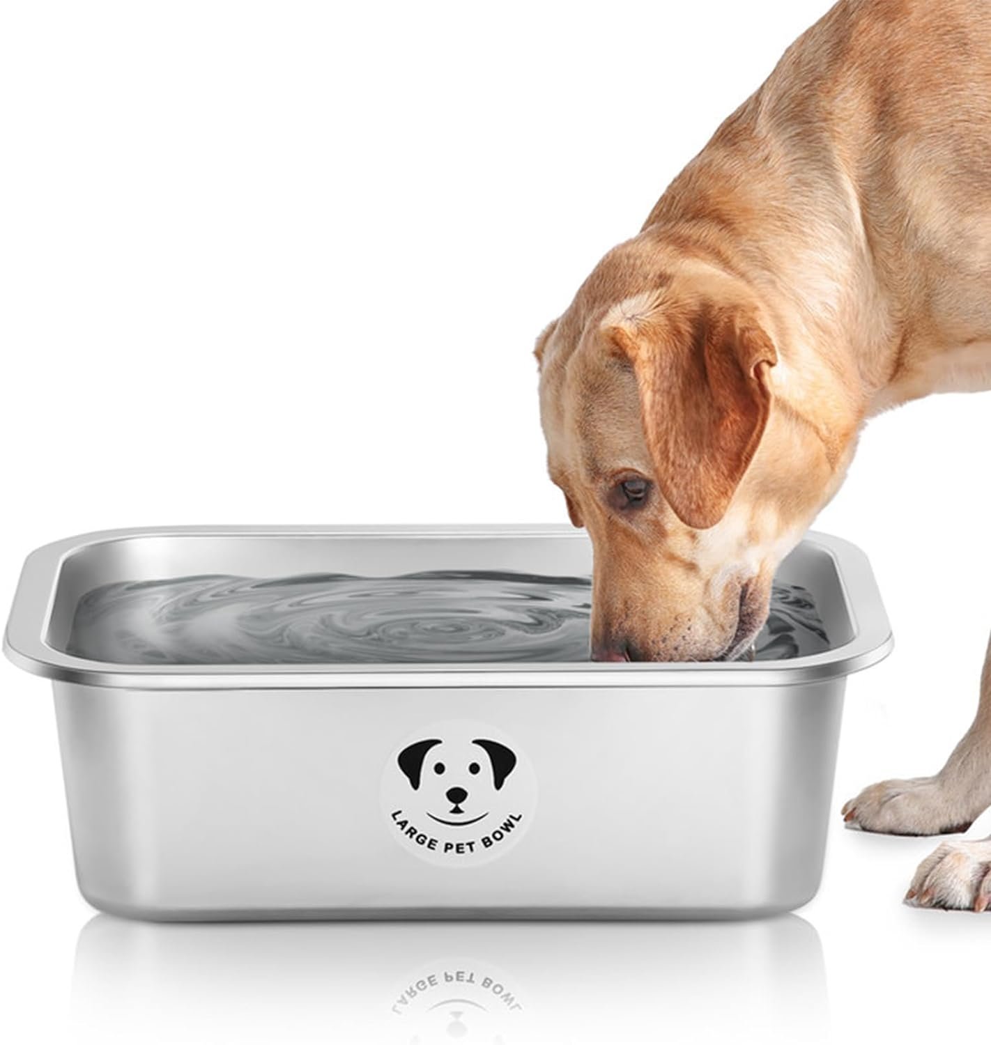 Stainless Steel Dog Bowls for Large Dogs, High Capacity Metal Dog Food Bowls, Ideal Food and Water Bowls for Large, X-Large, and Huge Dog 0.85 Gallons