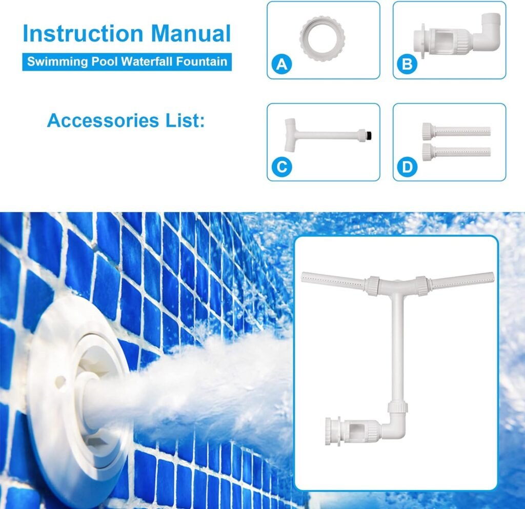swimming pool waterfall fountain spray review