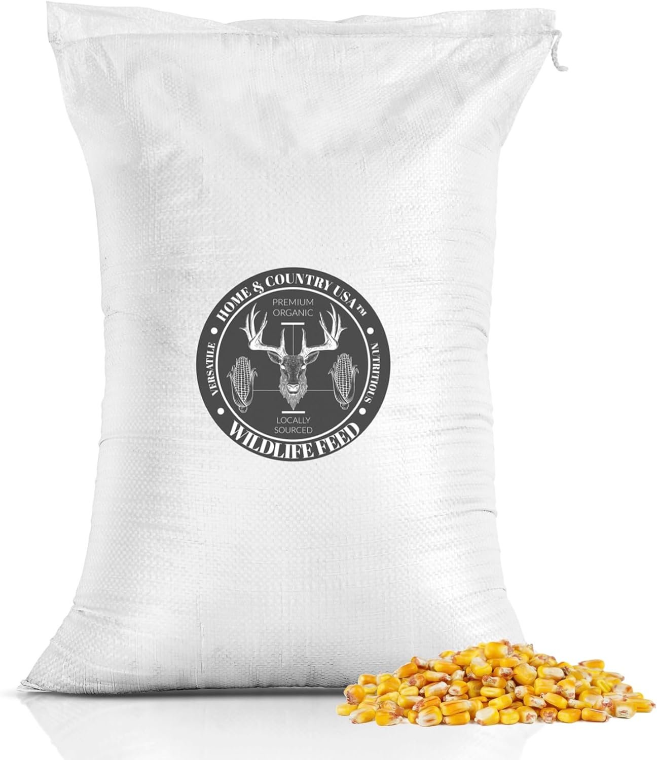 Whole Corn Kernels (50 LB) - Superior Feed Corn for Wildlife - Including Deer, Turkeys, Squirrels, Birds and More! Attract a Multitude of Species with One Highly Nutritional Option