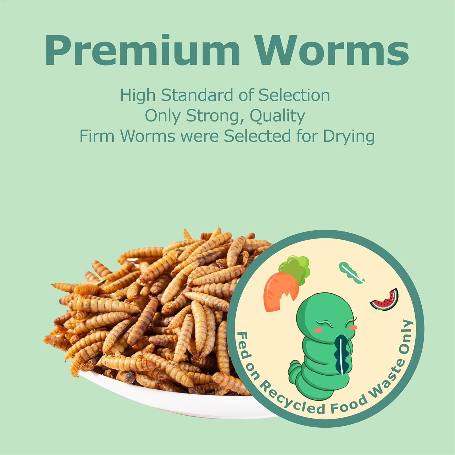 WORMSKING 5LB Dried Black Soldier Fly Larvae, High Calcium for Chickens