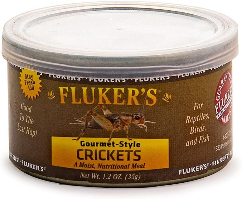 Flukers Gourmet Canned Food for Reptiles, Fish, Birds and Small Animals - Crickets , 1.2 Ounce (Pack of 1)