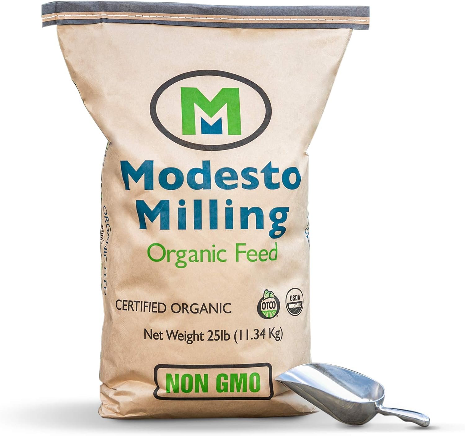 Modesto Milling Organic, Non-GMO Chick Starter  Grower Crumbles for Chickens, Formulated Without Corn or Soy, 25lbs; Item# 723