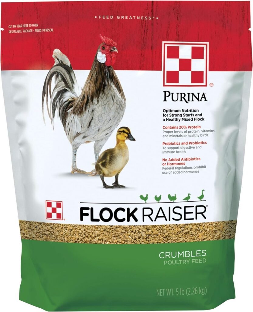 purina flock raiser crumbles poultry feed nutritionally complete 5 pound 5 lb bag review