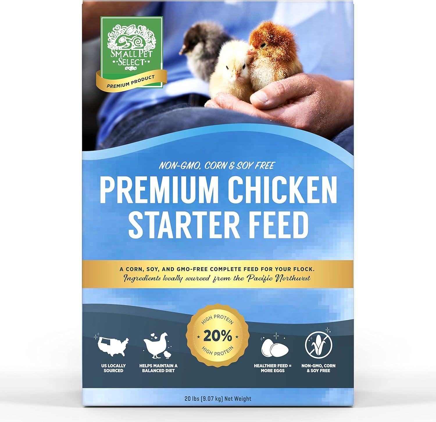 Small Pet Select - Chicken Starter Feed (Corn-Free/Soy-Free/Non-GMO), 20lb
