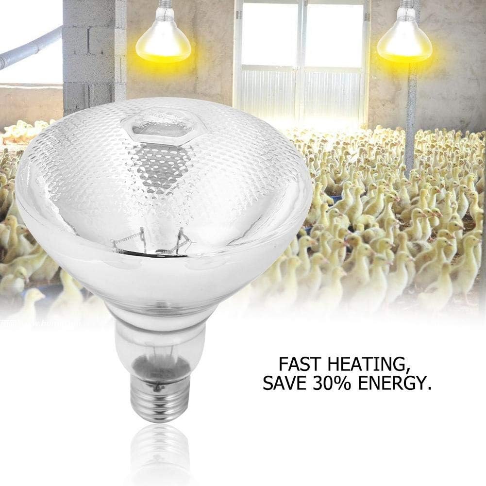 Yosooa Livestock Poultry Heat Warm Lamp Bulb, 3 Pcs Waterproof Anti-Explosion Heat Lamp Bulb for Pig Piglet Chickens Chick Hen Duck Birds House(200W)